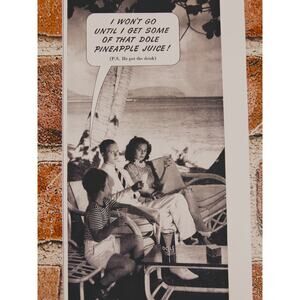1940 Dole Pineapple Juice From Hawaii -‎ Vtg Monochrome Print Ad
